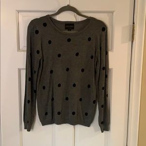 Black and grey polka dot sweater